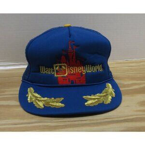VINTAGE Disney Hat Cap Snapback Walt Disney World Castle Rope Trucker